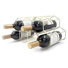 Kitchenware LWB Wine Rack Wine Indipendente Rack Cabinet Gabinetto controsoffitto Bagagli Spazzolato Oro Geometrico Disegno Adatto for Vino Rosso e Bianco Utensili da cucina-10.2