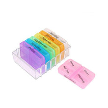 2pcs plastica Medichine Box Seven Day grande pillola medicina pillole titolare dispenser