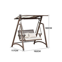 HLZY Grande aliante all'aperto con Supporto, Sedia da Esterno a Patio per Esterni con Cuscini e baldacchino, arredo Cortile all'aperto Sedia Sedia da banco Perfetto