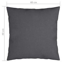 vidaXL Cuscini Decorativi 4 pz Antracite 40x40 cm in Tessuto