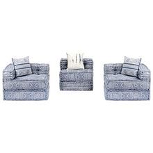 Festnight Divano Letto Modulare a 2/3 Posti in Tessuto Blu,Divano Modulare,Divano Letto Matrimoniale in Tessuto,Divano a 2/3 Posti in Tessuto,Divano in Tessuto (Blu, 200 x 70 x 56 cm)