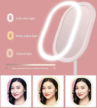 ZCCL Specchio per Il Trucco Specchio per Il Trucco a LED, [Ricaricabile] Specchio per Il Trucco Portatile con luci, Interruttore Touch Screen, Specchio cosmetico a Risparmio energetico con rotazi
