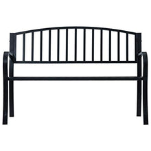 Zerone Garden Park - Panca da giardino, 125 x 53 x 82 cm, colore: Nero