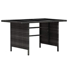 SKM Set Divani da Giardino 3 pz con Cuscini in Polyrattan Grigio (55.82kg)