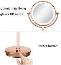 XXT, specchio da trucco da tavolo principessa a doppia faccia, specchio con ingrandimento 5x