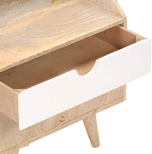 H-CAR Lsqdwy Comodino Comodino 2 Cassetti 40x30x50 Cm Legno Massello di Mango
