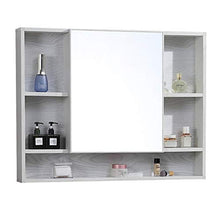 Armadietti a specchio in Lega di Alluminio Armadietto da Bagno Armadietto da Parete Impermeabile Specchio con ripiano portaoggetti (Color : Bianca, Size : 100 * 10.5 * 70cm)