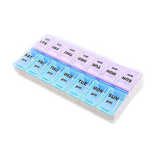 2 portapillole per 7 giorni, per medicina, tablet, dispenser, organizer settimanale