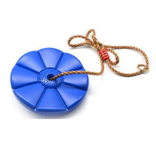HAOLIN Altalena per Bambini Sedia Rotonda in Plastica Serie di Corde Sospese per Esterno Regolabile in Movimento per Bambini Regalo di Compleanno di Natale,Green
