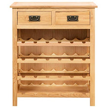 vidaXL Legno di Quercia Mobile Portavini Arreddo Bar Cantinetta Portabottiglie