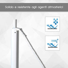 Outsunny Set Palo per Tenda a Vela con Picchetti di Fissaggio e Corda Φ25mm × 3m Bianco