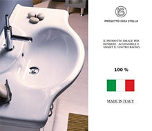 Ideastella - COMPOSIZIONE BAGNO COMPLETA Toscany da 85 cm Mobile + Lavabo in ceramica + Specchio con Pensile + Lampada