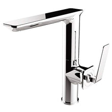 Sanlingo - Miscelatore monocomando girevole cromato per lavello Bila, stile moderno