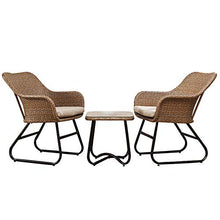 Set di Mobili da Giardino per Esterni, 3 Pezzi Sedia in Rattan per Esterni Divano in Vimini Set Componibile da Giardino Set Bistrot da Giardino Mobili da Balcone per Cortile