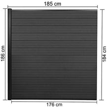 Mendler Frangivento 2X Pannelli Privacy Sarthe WPC Alluminio Premium 375cm Antracite
