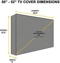 N / A Giardino coperture mobili Copertura Esterna TV Coperchio Pellicola Trasparente mobili da Copertura Impermeabile (Dimensioni, 60-65),50-52