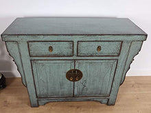Yajutang - Cassettiera cinese anticata, 2 ante, 2 cassetti, grigio