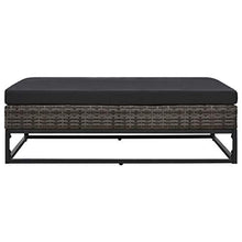 vidaXL Set Divani da Giardino 5 pz con Cuscini in Polyrattan Grigio
