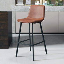 Sgabelli Alti in Metallo Moderni Cucina Colazione Bar Sedia Contatore Casa Sgabelli da Bar con Sedile in Pelle PU Altezza 65 / 75cm per Sala da Pranzo caffè Bistro Pub