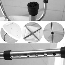 LXLAMP Sgabello da Doccia, Sgabello Bagno Vecchio Sgabello Bagno Antiscivolo, Staffa in Alluminio/Sgabello in Plastica/Tappetino Antiscivolo / 6 Altezza Regolabile