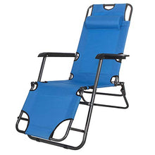 SPRINGOS Lettino Lettino Relax Lettino da Giardino Pieghevole in Metallo Lettino per Il Tempo Libero (Blu)