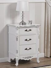 Simone Guarracino Luxury Design Comodino Gerald stile Barocco Moderno bianco laccato e foglia argento