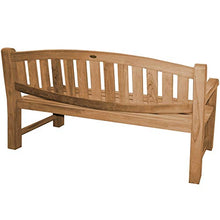 Bergamo - Panchina da parcheggio XXL, in legno massiccio di teak, extra forte