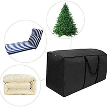Custodia per cuscini per mobili da esterno, Custodia per cuscini per mobili Custodia impermeabile Custodia grande Cuscino portatile per cuscino da giardino esterno Pacchetto pad - Nero