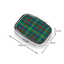Scatola quadrata per pillole Macintosh Caccia Tartan alla moda pillola organizer da viaggio per pillole integratori vitamine
