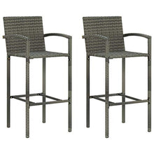 vidaXL Set Bar da Giardino 3 pz in Polyrattan Grigio