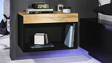 elb Due Comodini Design sospesi o a Terra. Frontali in 12 Colori a Scelta. Anche con con luci a LED. Modello Giga (Rovere Naturale)