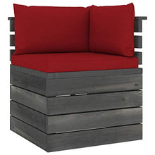 FAMIROSA Set Divani da Giardino su Pallet 7 pz con Cuscini Massello Pino-1884