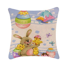 Fodere per cuscini pasquali Set di 4, 45 x 45 cm, Federe per cuscini con decorazioni pasquali di benvenuto Fodere per cuscini in lino di cotone per divano di casa Decorazioni per auto da ufficio