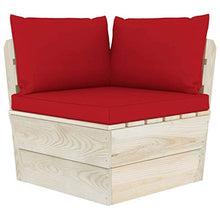 FAMIROSA Set Divani da Giardino su Pallet 4 pz con Cuscini Legno Abete-3438