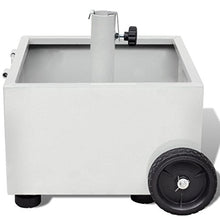 vidaXL Base Ombrellone per Fioriera Metallo Bianco con Ruote Supporto Parasole