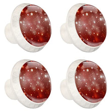 4 pcs White Cabinet Knobs for Kitchen Cabinets Bedroom Wardrobe Dresser Drawers Abstract shiny red