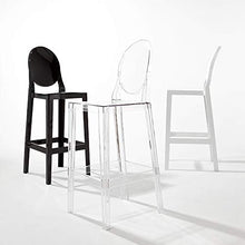 Kartell One More Sgabello, 2 Pezzi, Cristallo, Altezza seduta 75 cm
