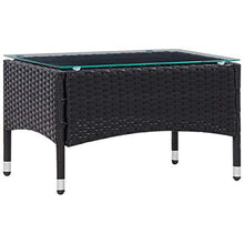 UnfadeMemory Set Divani da Giardino 4 pz con Cuscini in Polyrattan Nero