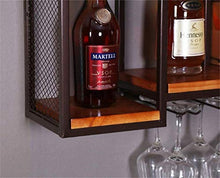 KEWEI - Supporto per Fiori da Cucina, da Parete, in Legno, Stile Vintage, per Bottiglie di Vino