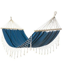 PiuShopping Amaca da Giardino Azzurra, per Terrazzo, con Frange Design Macrame | 200x100