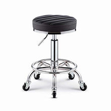 Sgabelli da Cucina con Rotelle，Sgabello per Estetista con Nero PU Similpelle Posto a Sedere，Altezza Regolabile 45-55 cm，Capacità di Carico 160 kg，Sgabello Camera da Letto Per La Casa, Sedia Per Compu