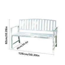 Litty Sedie da Giardino in Metallo, Minimalismo Nordico Mobili da Giardino in Ghisa, Panche Bianche Rinforzo Spesso Esterno E Impermeabile per Interni Ed Esterni