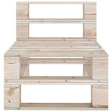vidaXL Divano da Giardino su Pallet a 3 Posti in Legno di Pino