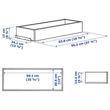 KOMPLEMENT cassetto con frontale in vetro 92,8x34,1x16 cm bianco