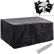 E E-NICES Telo di Copertura per mobili polirattan con 10 Occhielli 240 x 140 cm
