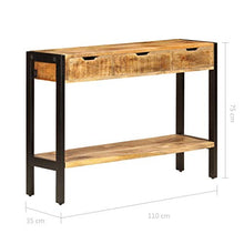 E E-NICES Credenza con 3 Cassetti 110x35x75 cm Legno Massello di Mango