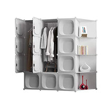 WCY Armadio Simple Installazione Installazione in plastica Combinazione di Storage Guardaroba Stanza Armadio di stoccaggio (2 Stili) Armadio Combinato (Dimensioni: 147x47x147cm) yqaae