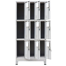 TDSPEU Armadio con 9 Armadietti in Acciaio 90x45x180 cm Grigio Materiale: Acciaio Armadietti e stipi