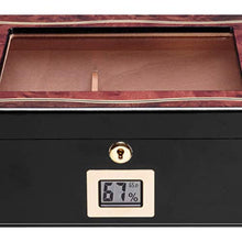 YAeele. Cigar Humidor, Cigar Box umidificazione, Legno di Cedro Idratante Seal Good Mood, Good Life (Colore: Nero)