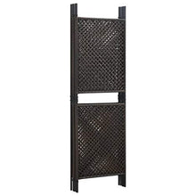 E E-NICES Paravento a Pannelli in Polyrattan Marrone 300x200 cm